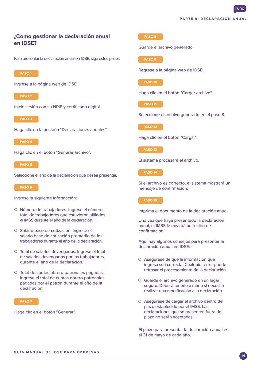 Manual de IDSE para empresas | MX | Runa HR